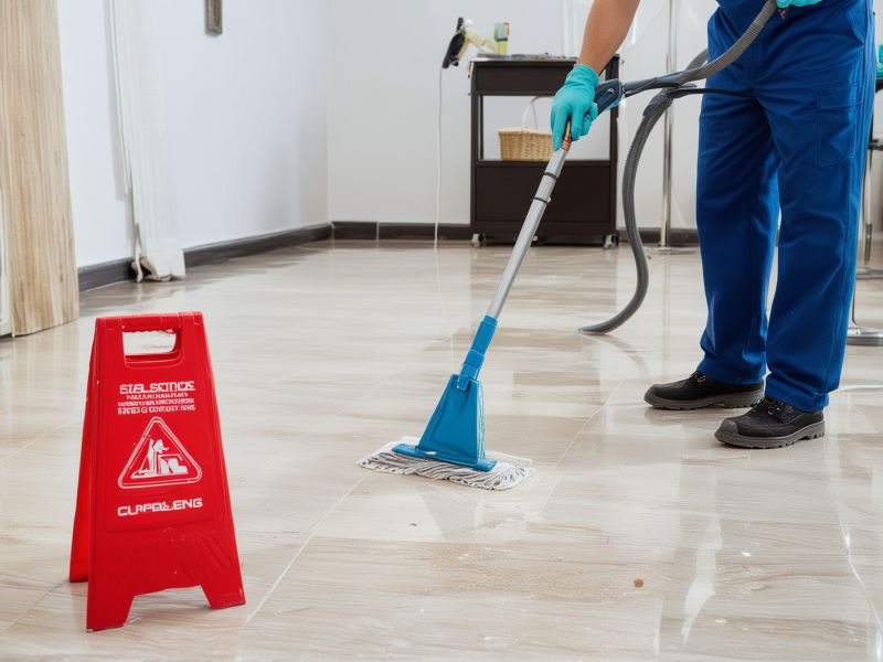 Professional deep cleaning service in action