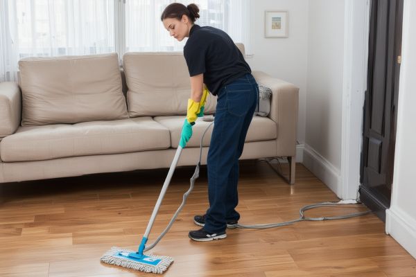 Deep house cleaning service in action