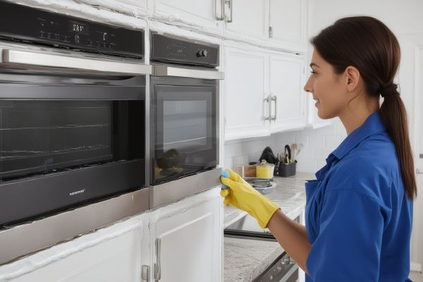 Detailed cleaning of kitchen surfaces and appliances