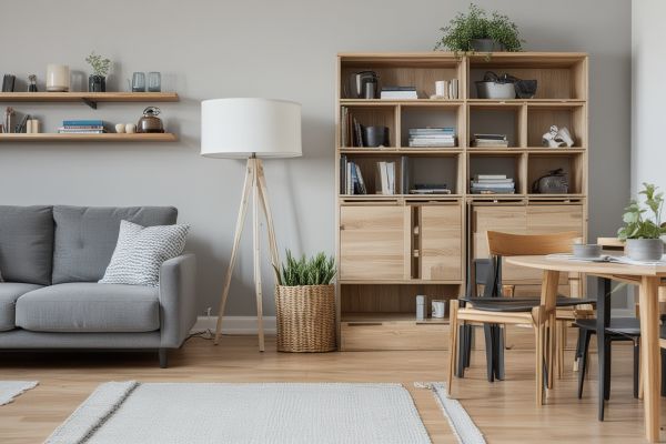 Organized and decluttered living space ready for professional cleaning