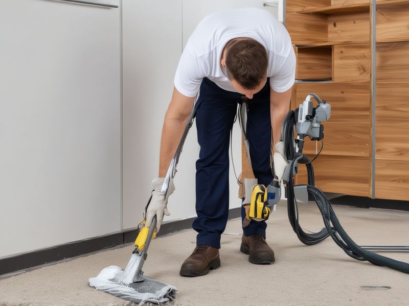 Regular maintenance cleaning service in action